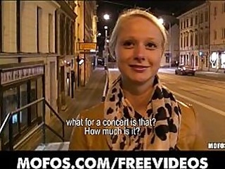 Uber-cute blond Czech schoolgirl is paid