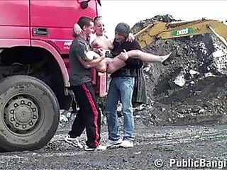 Lovely nubile lady in PUBLIC fucky-fucky