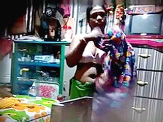 Desi bhabi  up and undresses down to