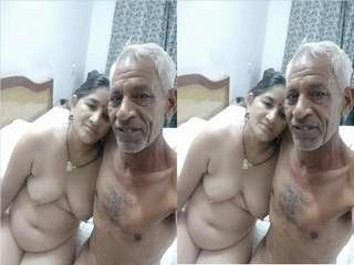 Mature Desi couple engages in romantic