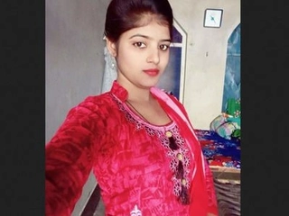 Lovely desi nymph peels off nude for