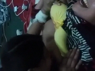 Aged g/g eats junior's nipple in