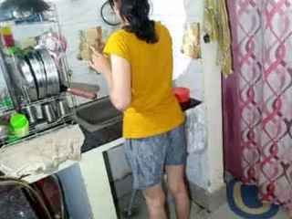 Desi Savita's  kitchen hookup with her