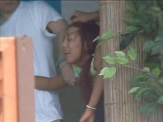 Asian obedient gets outdoor fucking
