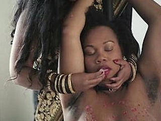 Indian girl dominates dark-hued fellow