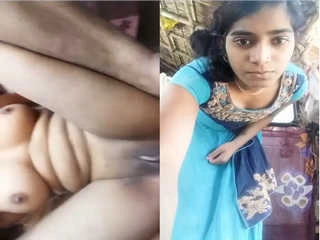 Desi dame from a village gets naked for