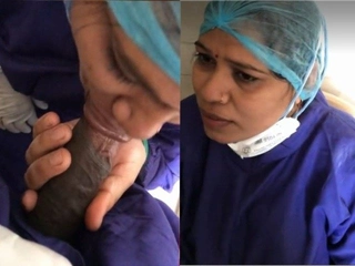 Desi nurse gives oral fuck-a-thon to