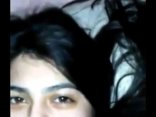 Desi girl joys herself with her thumbs