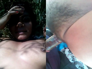 Outdoor sex in a Desi village with hairy