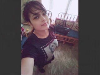 A busty Indian damsel showcases off her