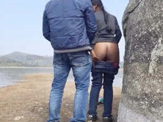 Outdoor romance: Desi and Fuck's